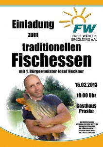 Fischessen der FW mit 1. Bürgermeister Josef Heckner und 3. Bürgermeister Andreas Strauß