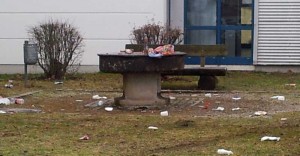 Verunreinigung am Feuerwehrhaus