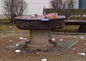 Verunreinigung am Feuerwehrhaus