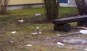 Verunreinigung am Feuerwehrhaus