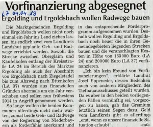 Bericht Landshuter Zeitung vom 04.04.2013