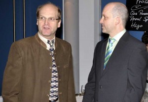 Rektor Manhart und 3. Bürgermeister Andreas Strauß im Gespräch