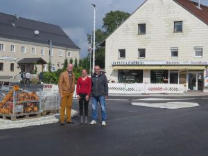Bürgermeister Andreas Strauß, Yvonne Haller Marktbauamt, Bernhard Pritscher bbi